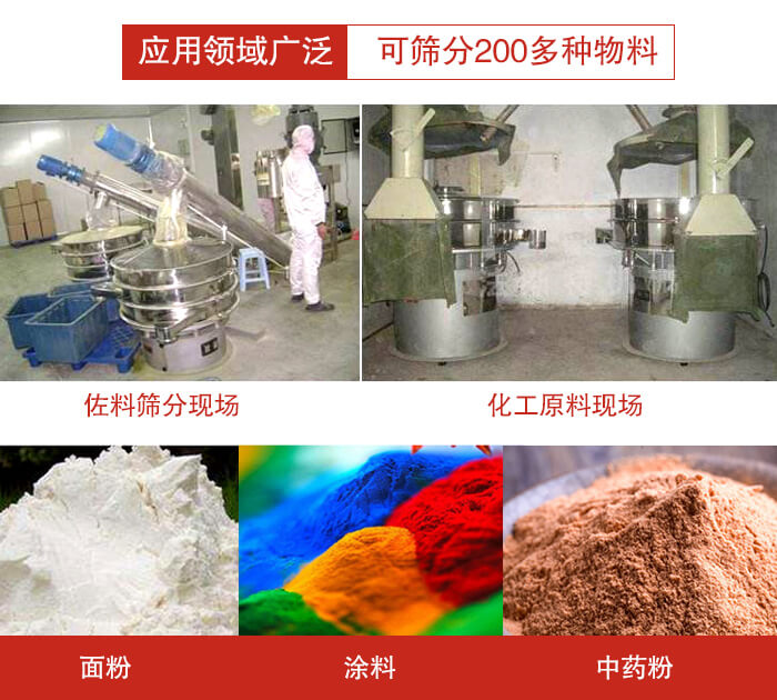 不銹鋼振動篩應用領域廣泛可篩分200多種物料。